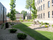 A friendly courtyard area on Selby Ave in St Paul.